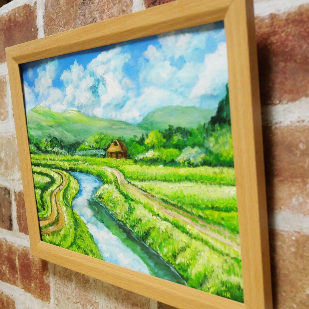 油絵 絵画 【田舎風景】