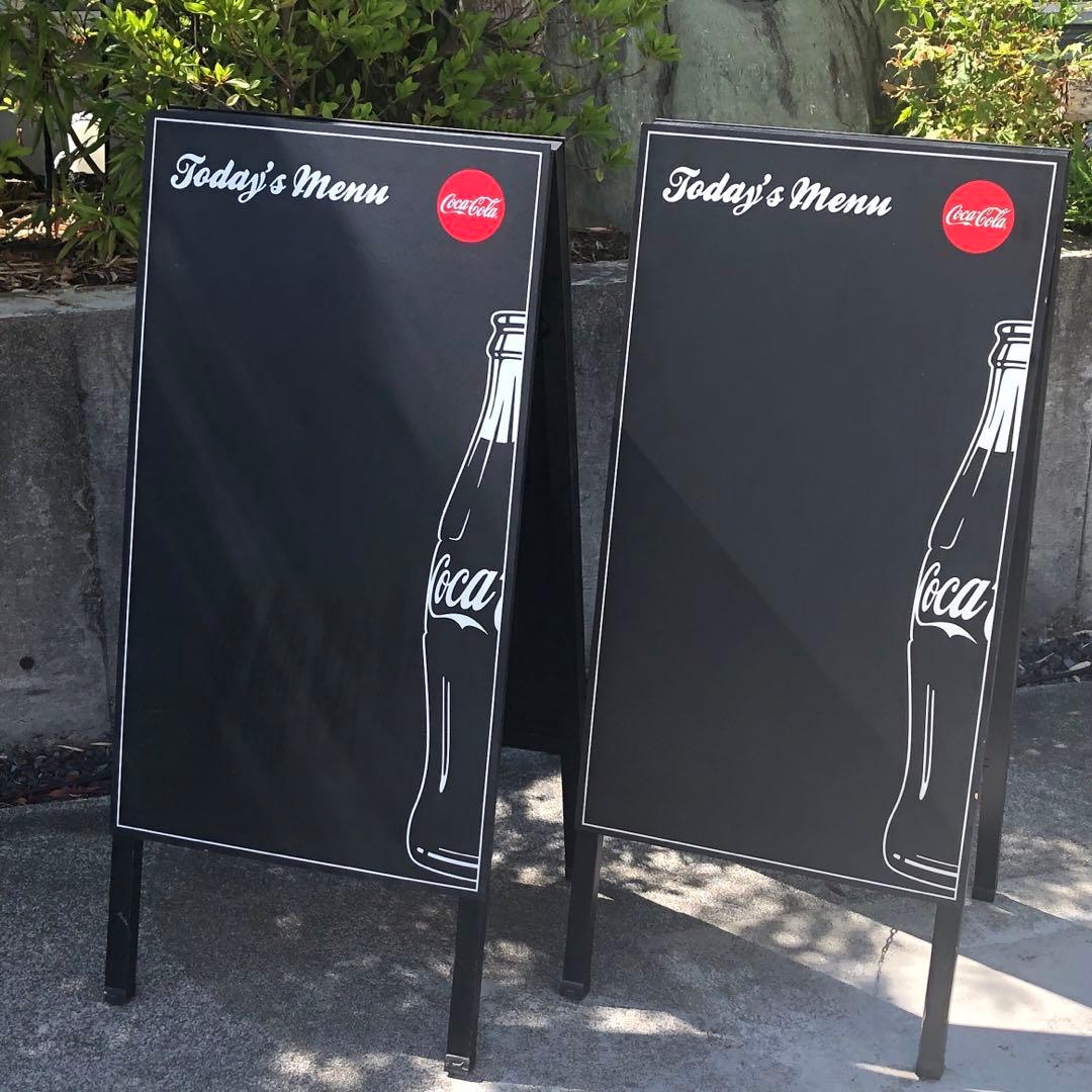 【希少!!2個セット】コカ・コーラ 立て看板 黒板 イーゼル