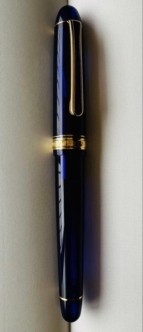 プラチナ万年筆 14K M 3776 シャルトルブルーとパイロットインク