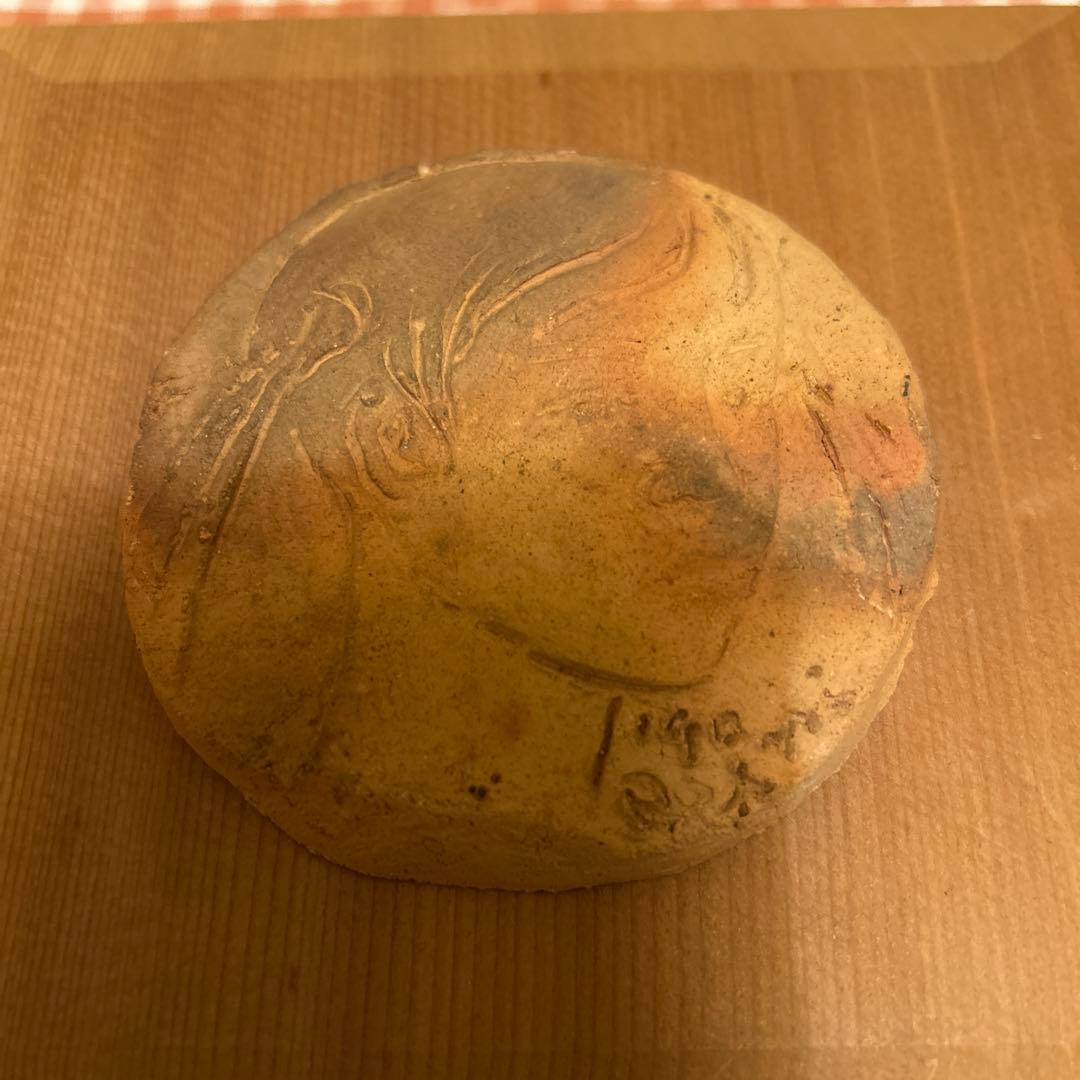 テラコッタ彫刻レリーフ 少女の顔　二部黎　作　②