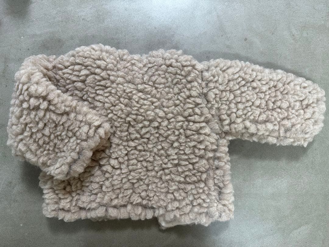 新品　bebe-organic ボアコート　白　Lane Baby Coat