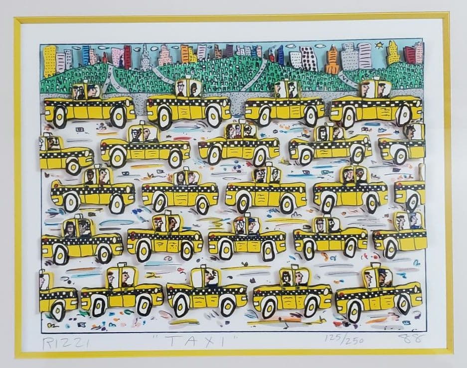 【ジェームス・リジィ】☆James Rizzi☆ TAXI ☆シルクスクリーン