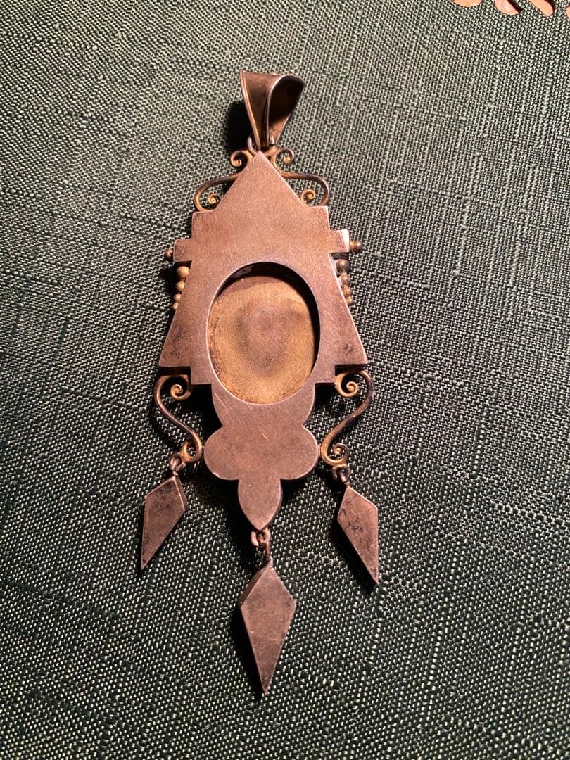 イタリア製、ヴィンテージ、マイクロモザイクペンダント