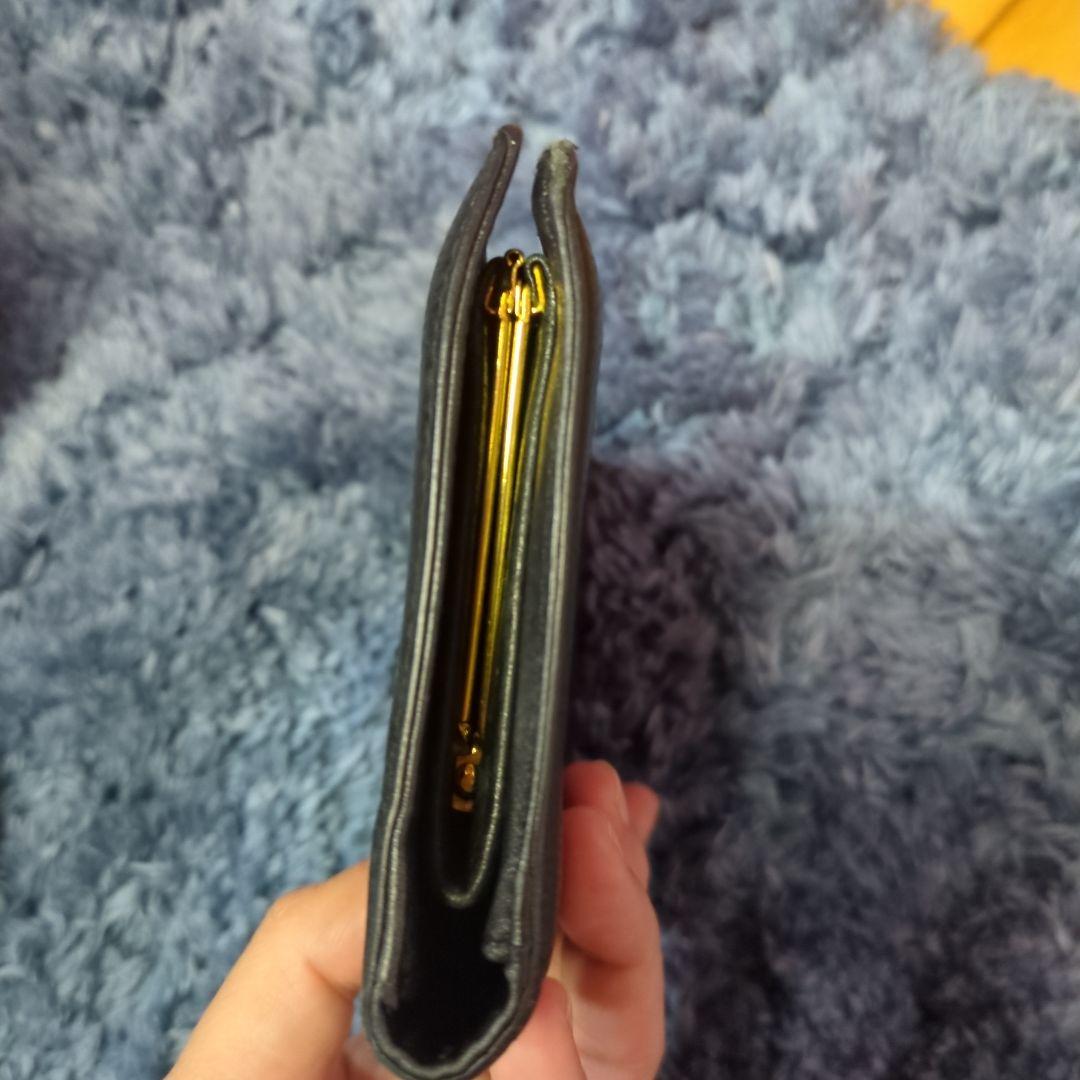 年末セール中❤正規品CHANEL 二つ折り財布 ダークグレー レザー