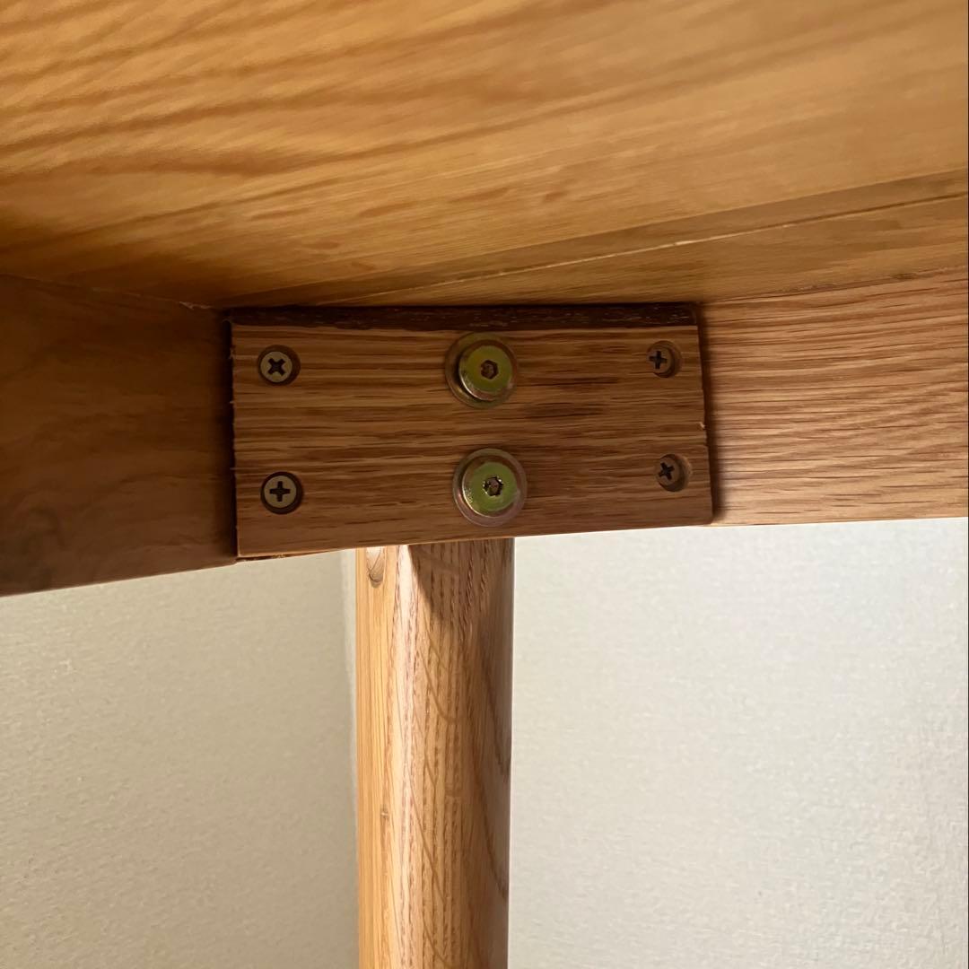 【pimさま専用】北欧調 120cm 円形オーク無垢材ダイニングテーブル