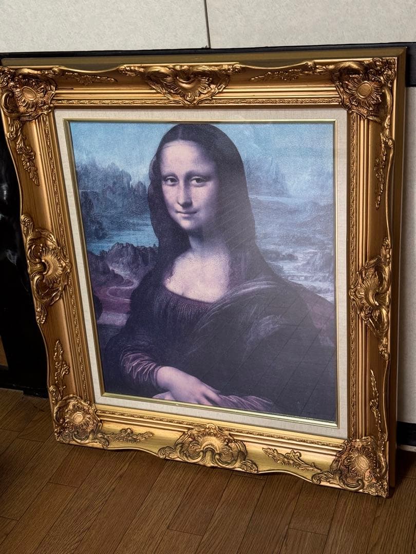モナリザ 複製絵画 金色フレーム付き