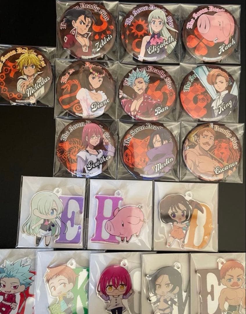 劇場版 映画 七つの大罪 光に呪われし者たち 缶バッジ アクキー 限定 グッズ