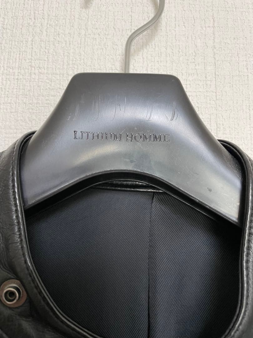 リチウムオムlithium homme08SSシングルレザーライダース46