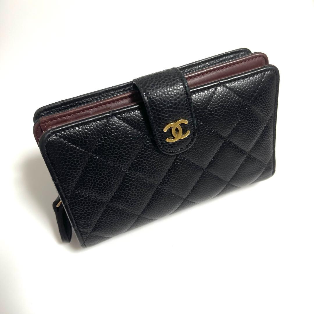 【2458】パパ★CHANEL ✴︎ シャネル マトラッセ 2つ折財布