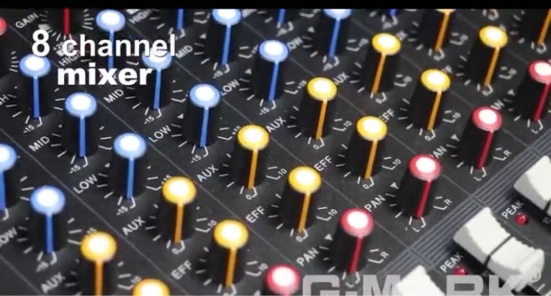 G-MARK MK800 MP3アナログミキサーミキサー8つのマイク入力Gマーク