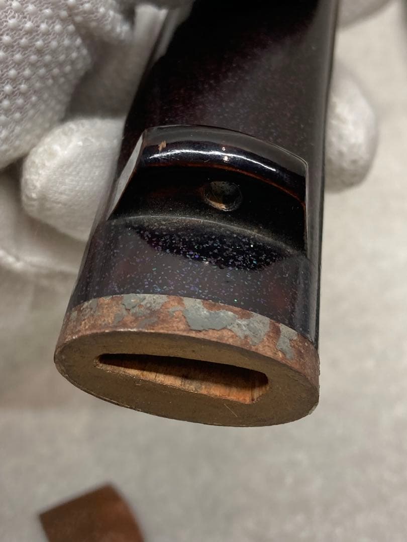 当時物 時代物 本格的な造りの短刀 鞘 螺鈿細工 小柄/刀剣/刀装具 日本刀