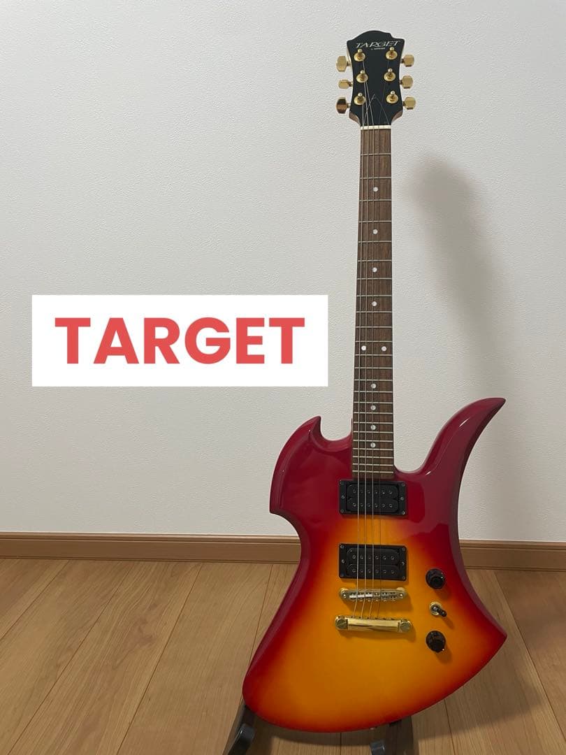 TARGET ギター レッド/オレンジグラデーション　hide モッキンバード