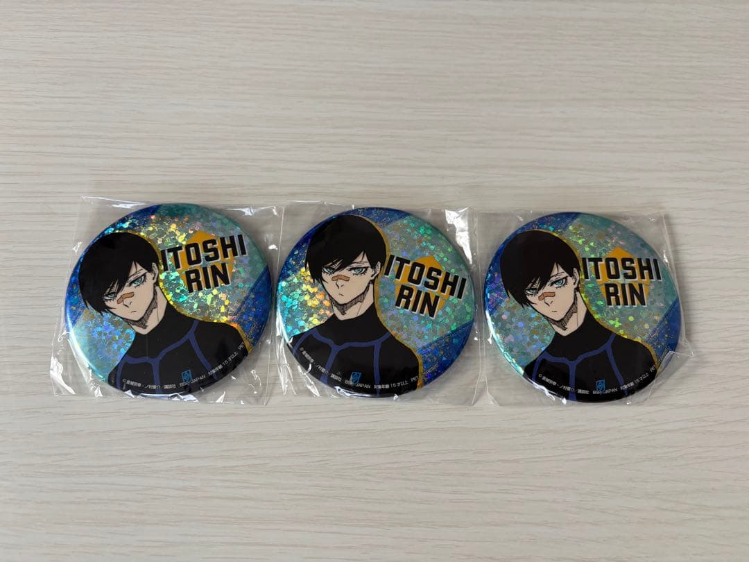 ブルーロック ブルロ 糸師 凛 SEGA セガ ホロ 缶バッジ