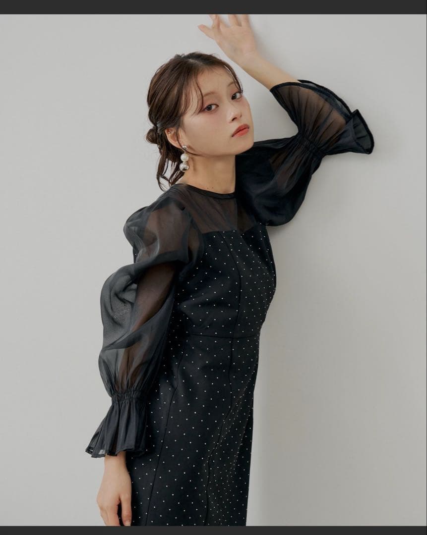 chico シースルータイトロングドレス　オケージョンドレス