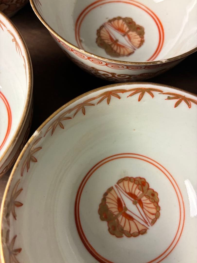 伊万里焼 蓋付飯茶碗×5小皿 ×5セット湯-①