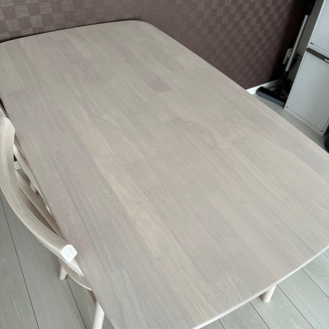 【2/2まで期間限定】【ニトリ】ダイニングテーブル ホワイトウォッシュ