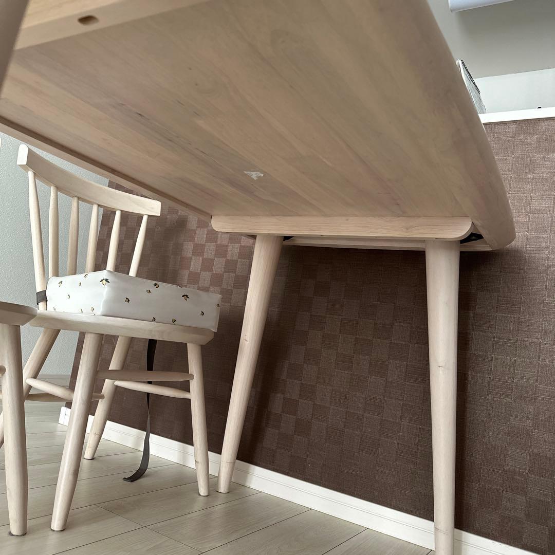 【2/2まで期間限定】【ニトリ】ダイニングテーブル ホワイトウォッシュ