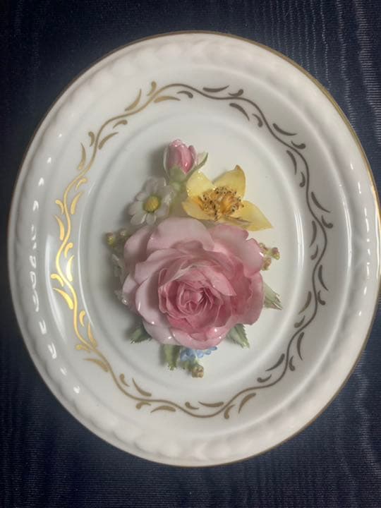 ロイヤルクラウンダービー 陶花額