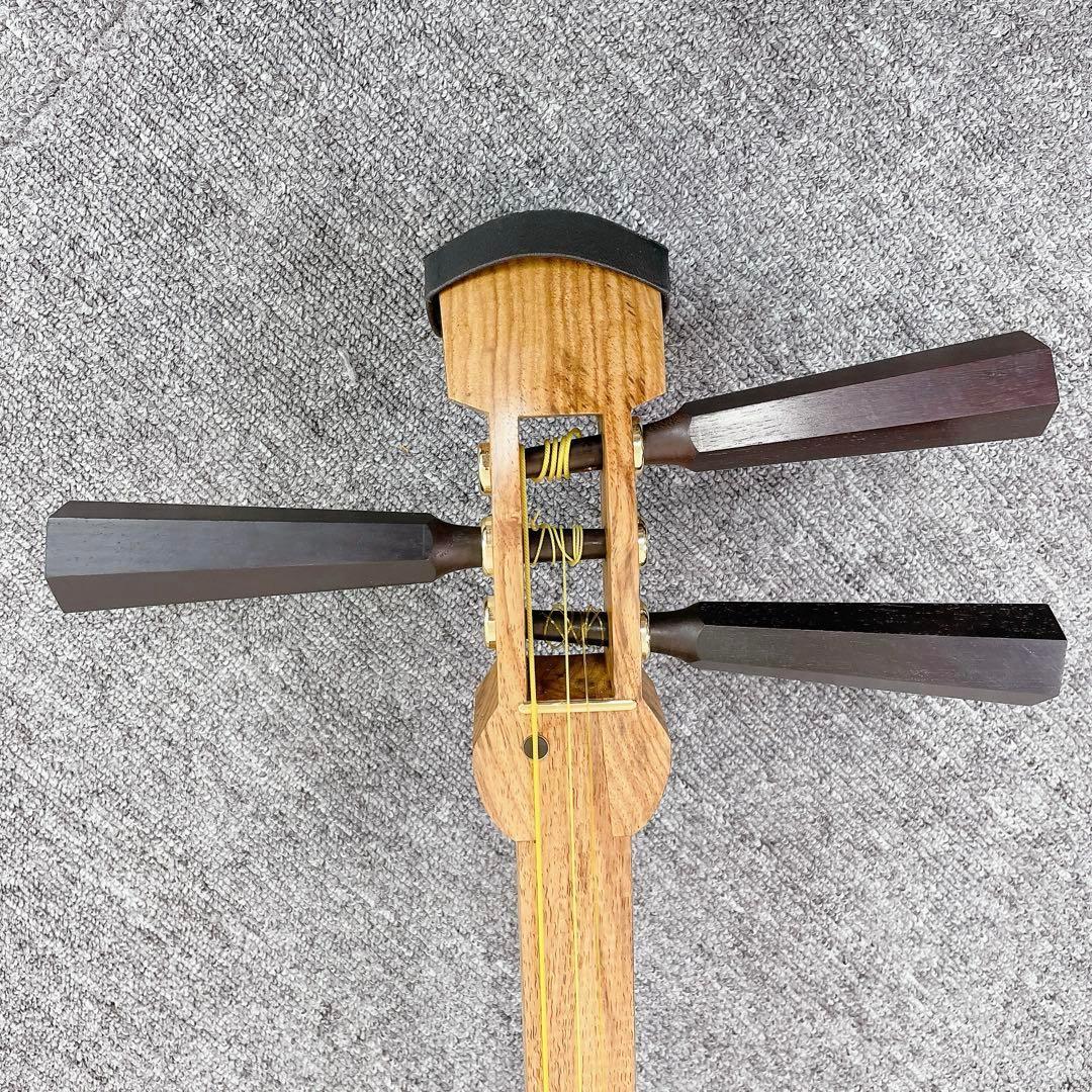 津軽三味線 延棹 花梨 丸打胴 和楽器 東さわり 太棹