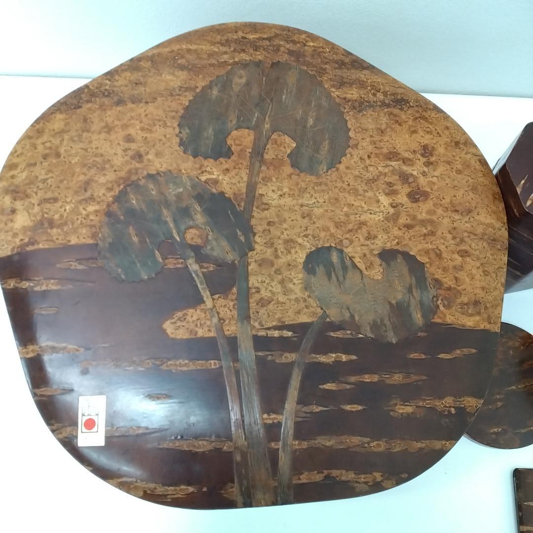 若《RJXSX》樺細工　角館　茶びつ　茶筒　茶器セット　茶こし