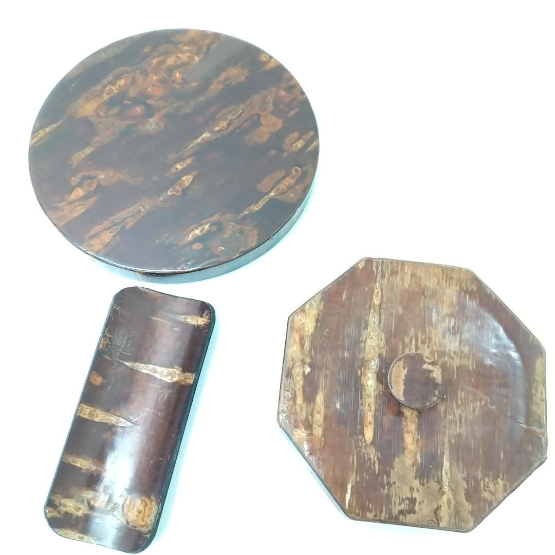 若《RJXSX》樺細工　角館　茶びつ　茶筒　茶器セット　茶こし