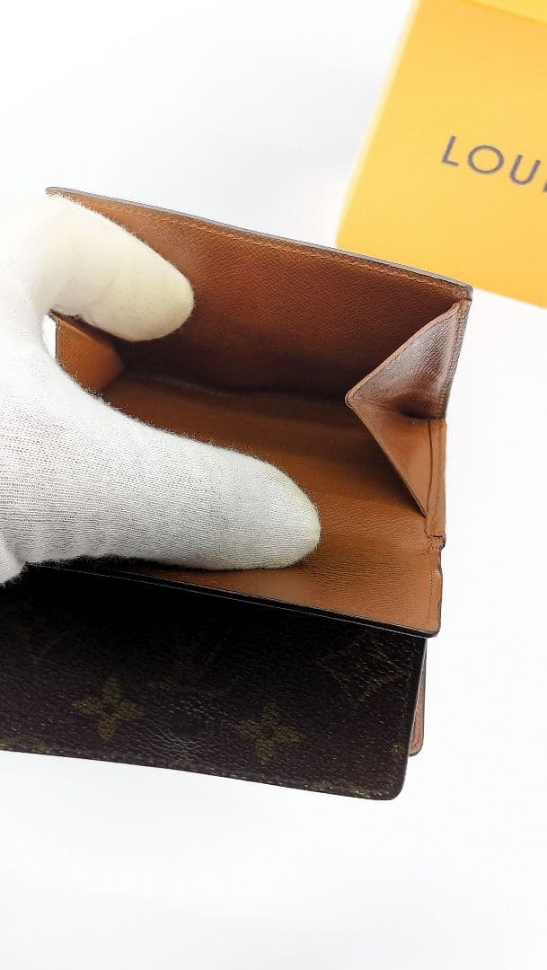 Louis Vuitton Wホック折財布 モノグラムブラウン