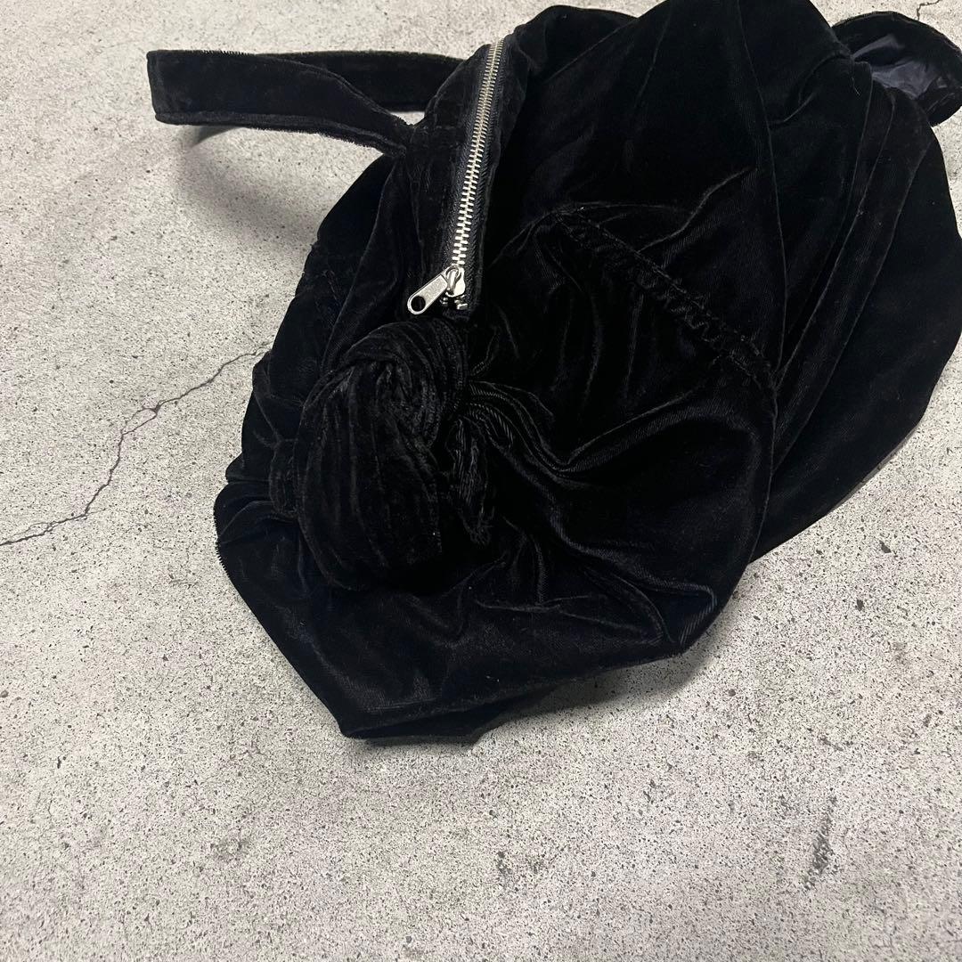 COMME des Garcons velours design bag 結