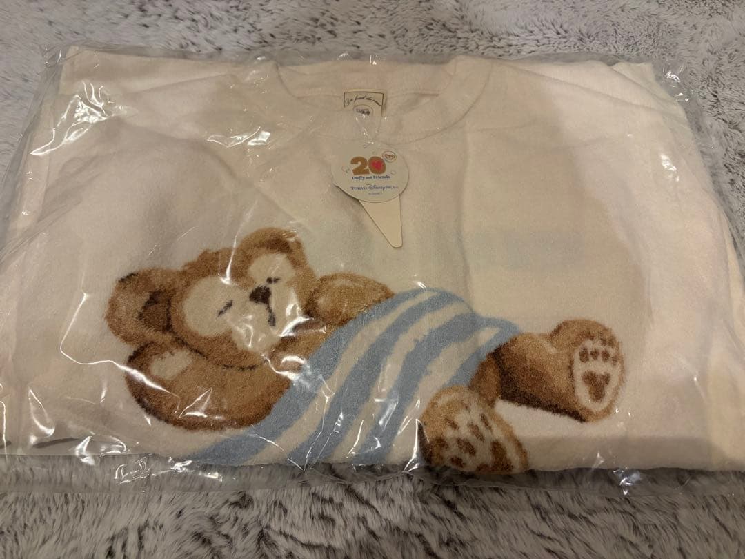 ダッフィージェラートピケ　ルームウェア　半袖ホワイト