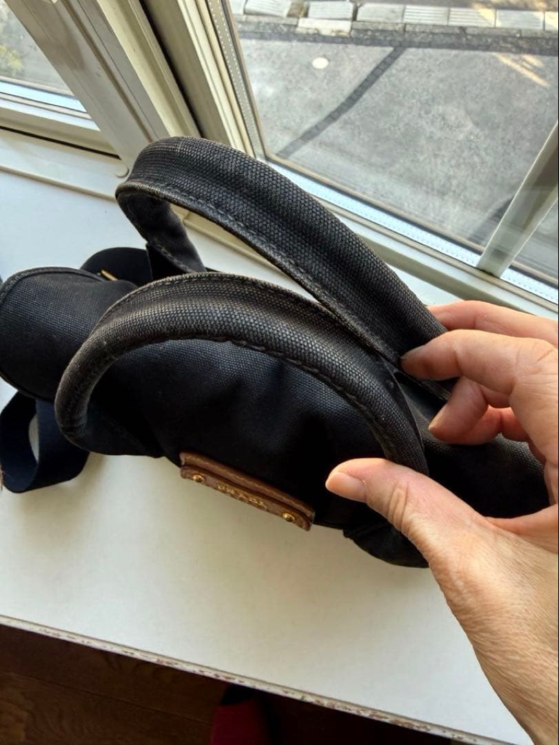 なまこ様PRADA カナパ　ヴィンテージ　バッグ ブラック ショルダー