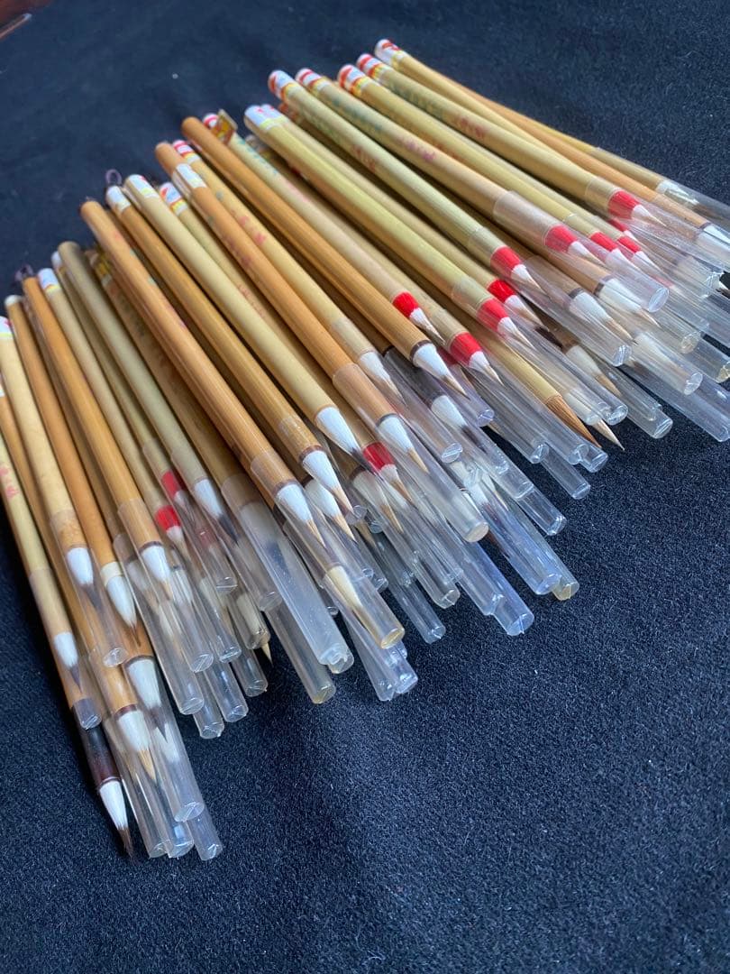 書道筆　まとめ売り　100本　上海工藝　火炬牌　中国筆　古筆　小筆