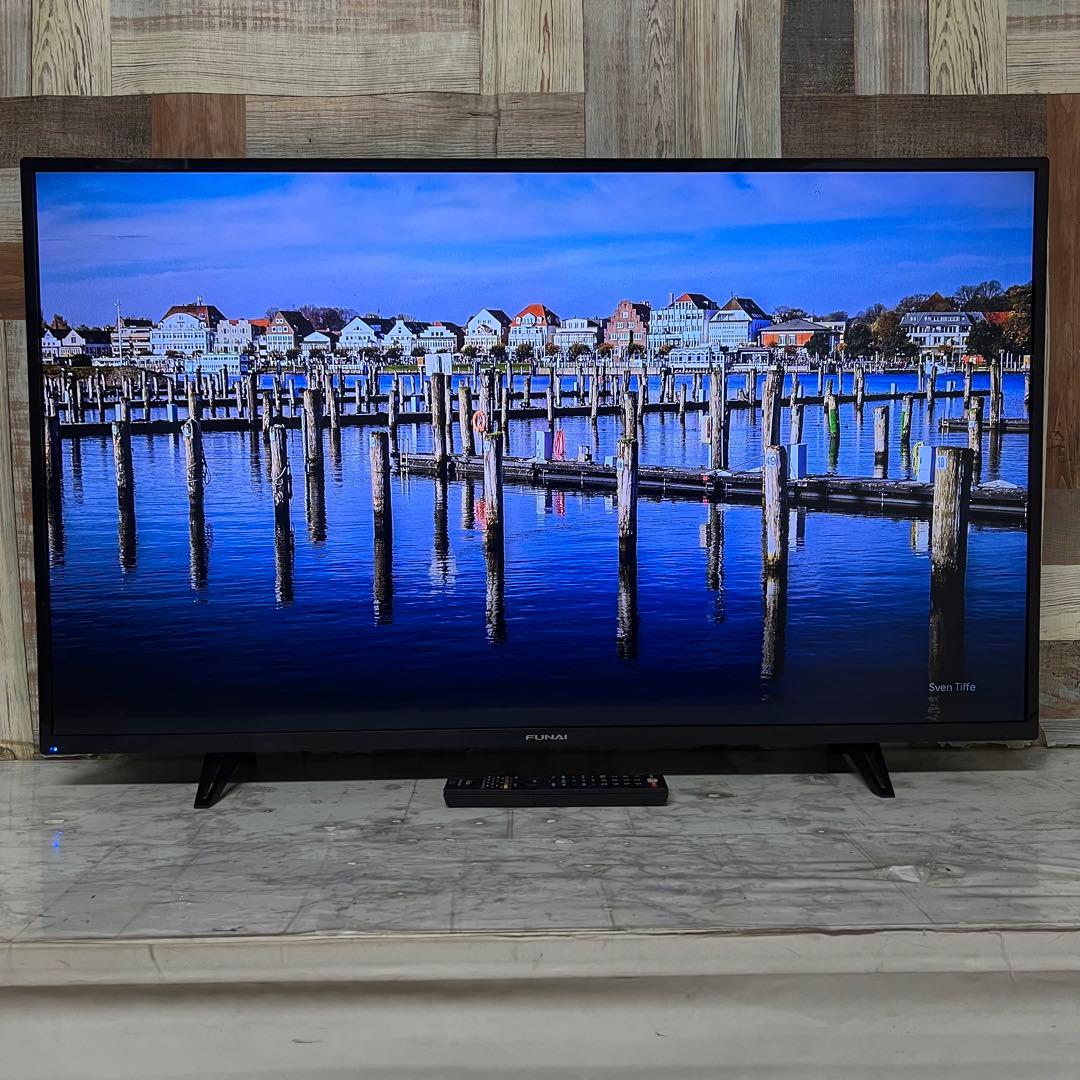 即日受渡❣️全国送料込3年前購入フナイ43型4K液晶テレビWチューナー高画質高音質