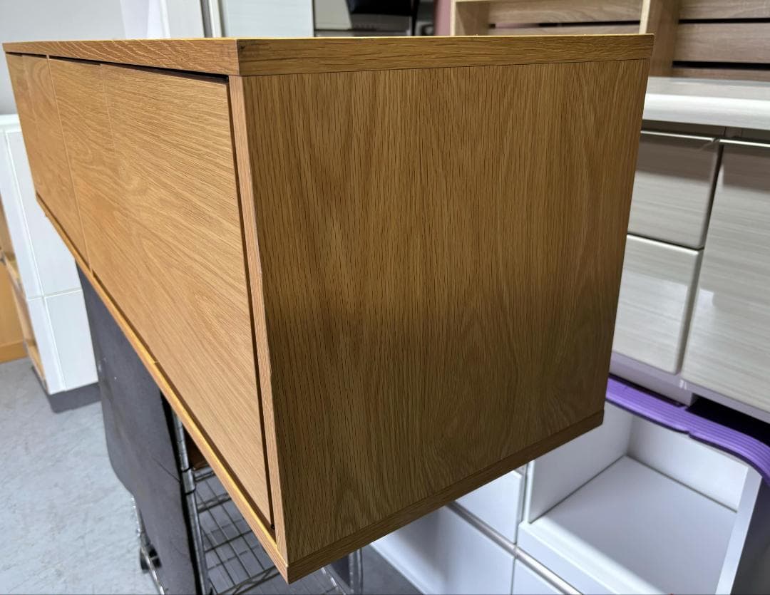 うめぼしMUJI 無印良品 オーク材スタッキングシェルフキャビネットキレイ