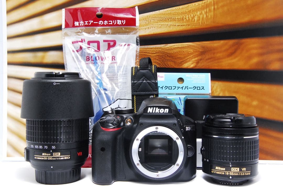 動作確認済　Nikon D3400 ダブルズーム Bluetooth スマホ転送