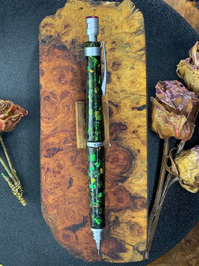 螺鈿S20シャープペンシル　黒アワビNo.5