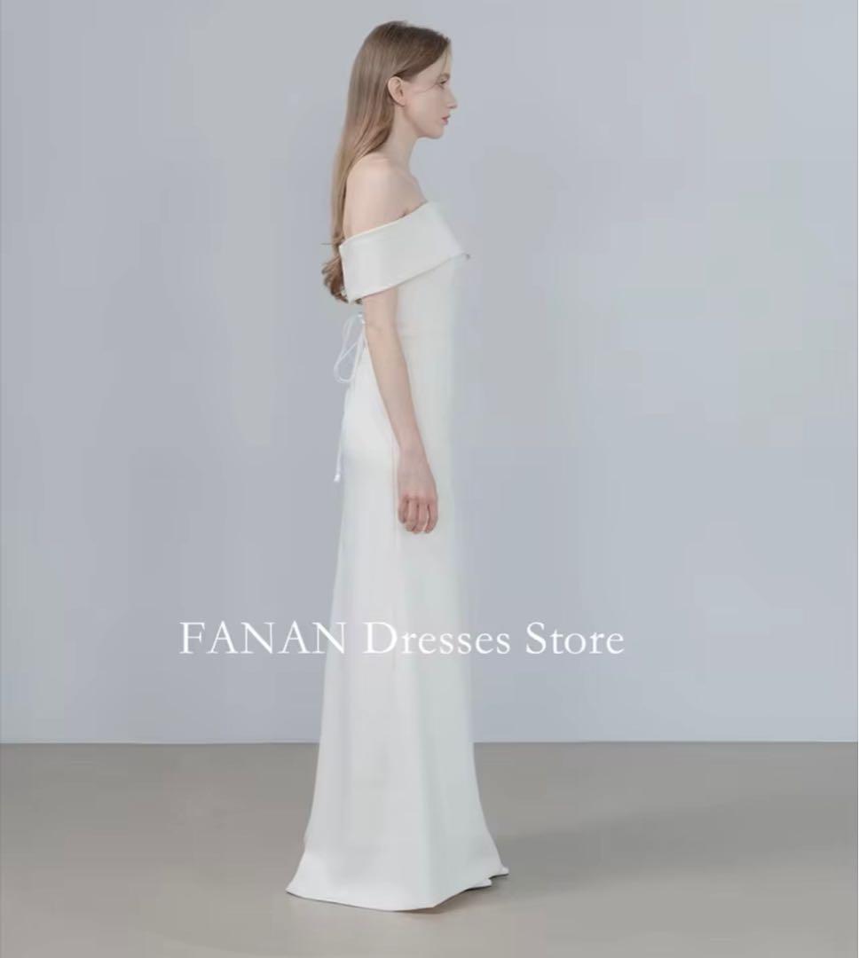 オフショルダー ホワイト ウェディングドレス　ベールセット