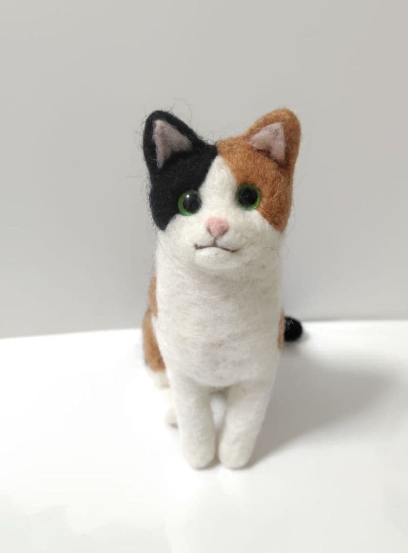 桜　羊毛フェルト　猫ちゃん