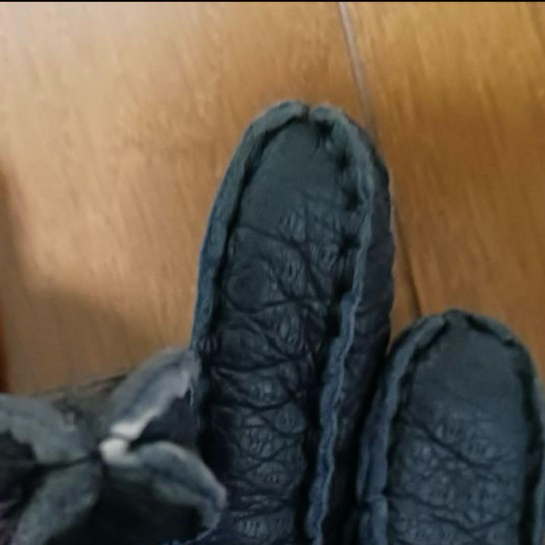 ス*軍様 DENTS navy ペッカリー　size8 バックル付き イギリス製