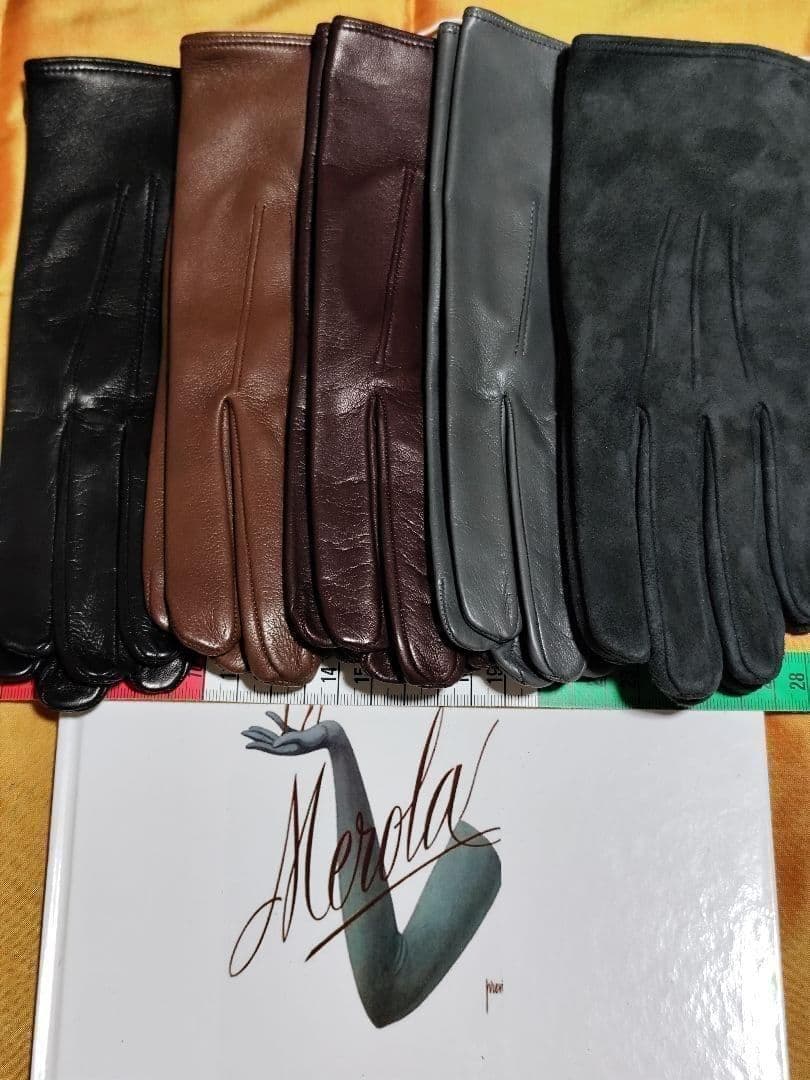 一部完売今季 メローラ ナッパ黒 ライニングなし グローブ 革手袋 MEROLA