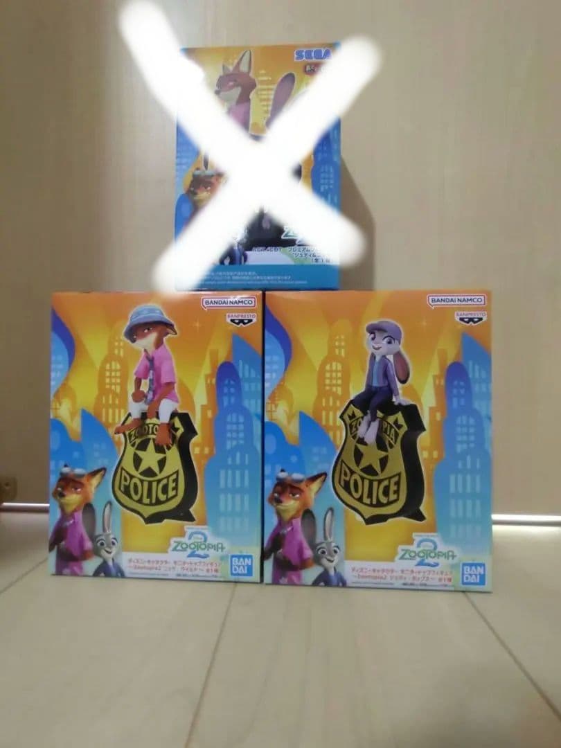 ズートピア2 フィギュア　 ニックワイルド ジュディホップス 3体セット
