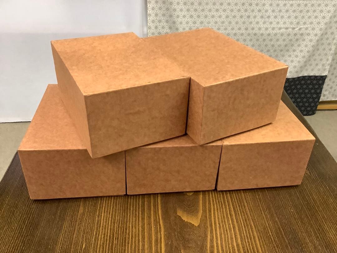 クラフト紙 ギフト箱 茶色　中サイズ、小サイズ　セット