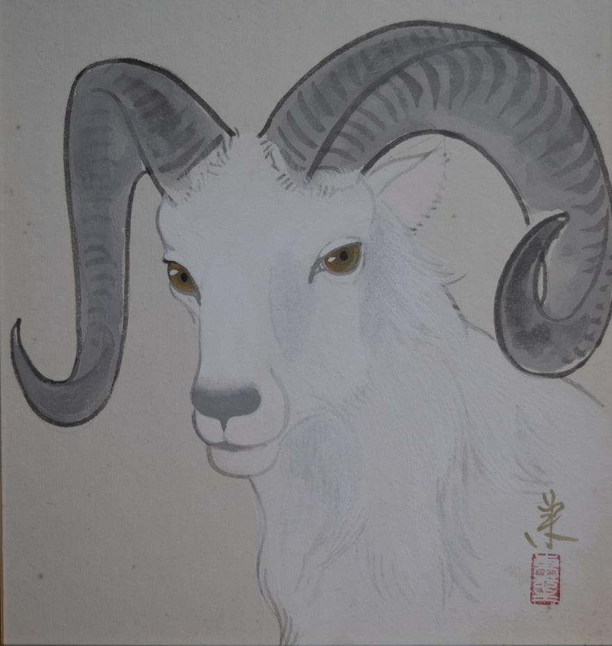 日本画家　元日展監事・　室井東志生　先生　真作保証作品