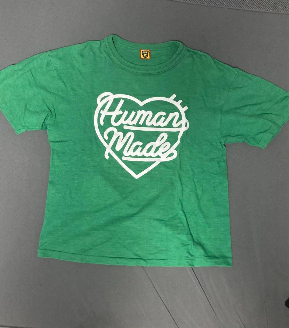 Human Made 緑色 Tシャツ ハートロゴ