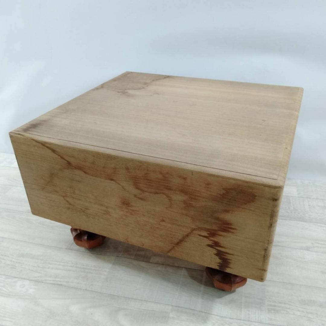 【良品】碁盤 5寸8分 板目 木裏 ヘソ付き 33号 蛤碁石付き