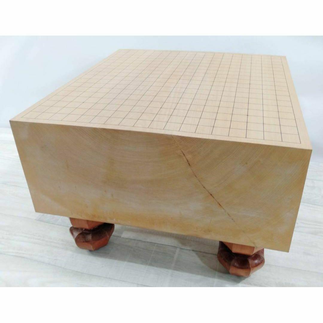 【良品】碁盤 5寸8分 板目 木裏 ヘソ付き 33号 蛤碁石付き
