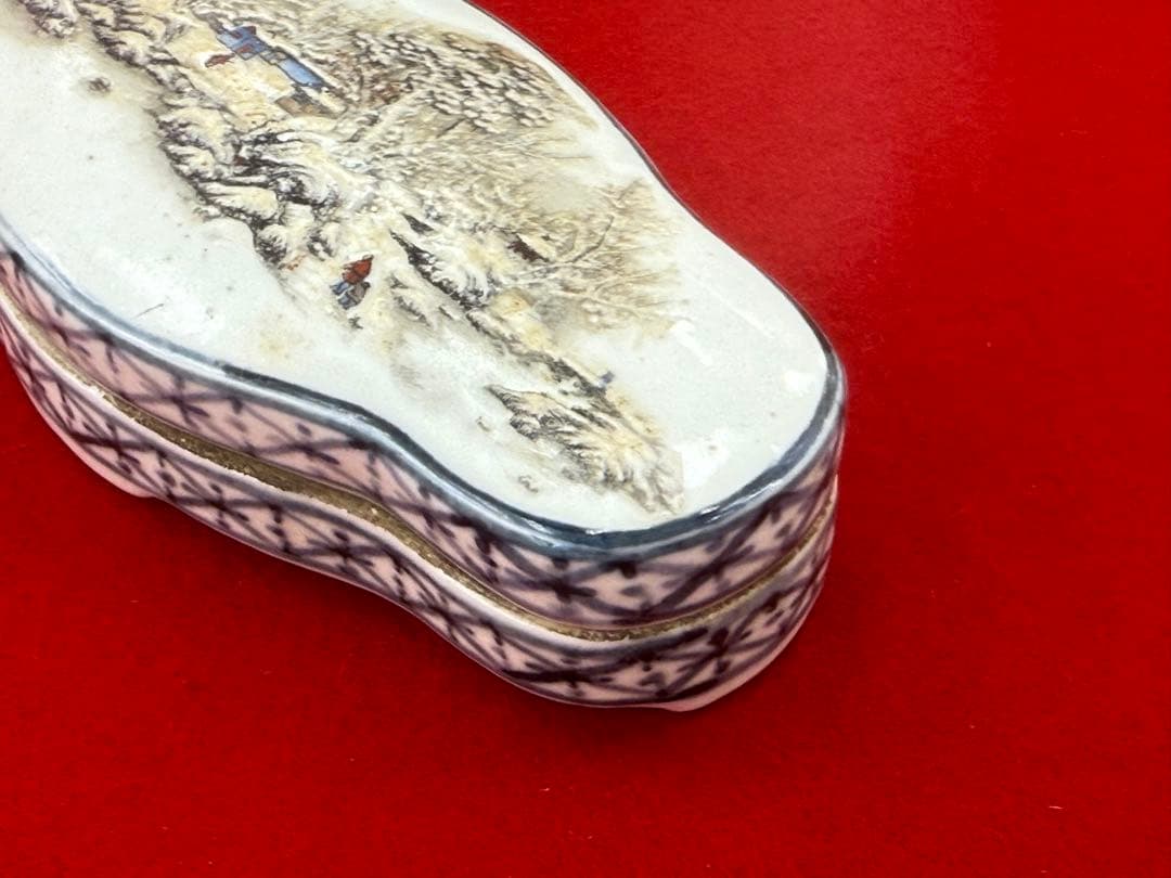 中国　粉彩香合　光緒年製銘　送料込み250501