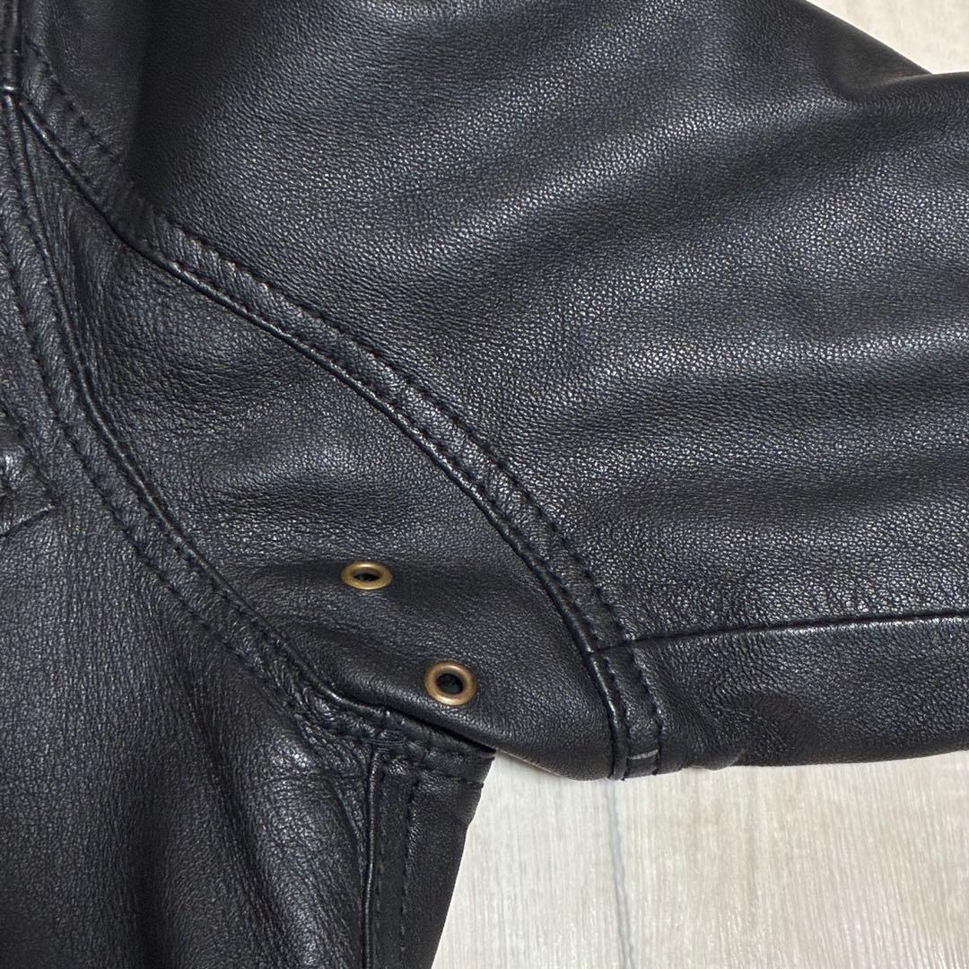 DEGNER 8SJ-1 レザージャケット シープレザー XL ブラック