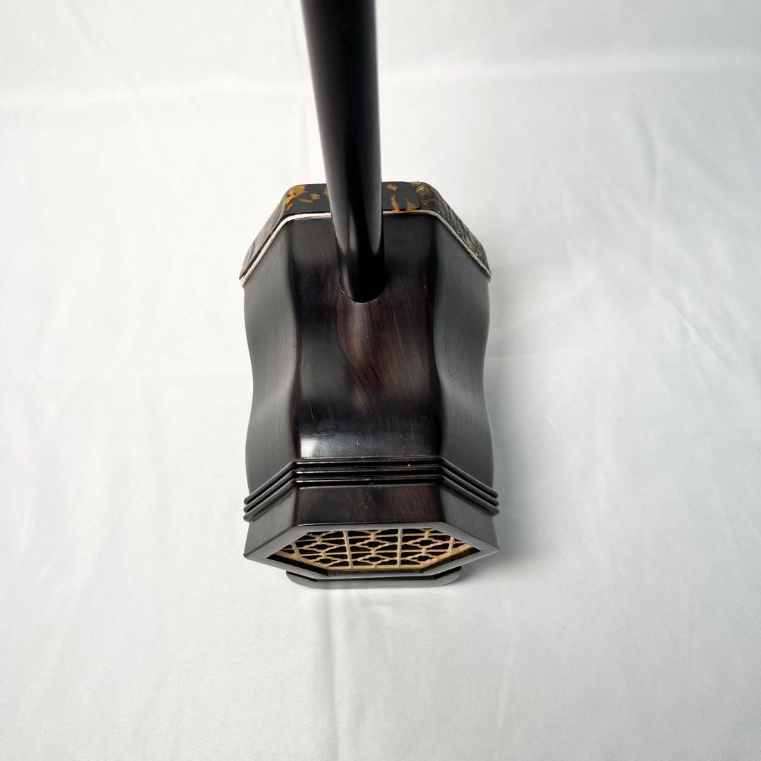 黒檀 二胡 本革 蛇革 中国 民族楽器