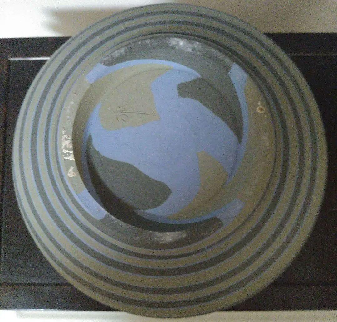 NO561 尾形香三夫 練上陶芸 花瓶(壺型) 銘有り「香」