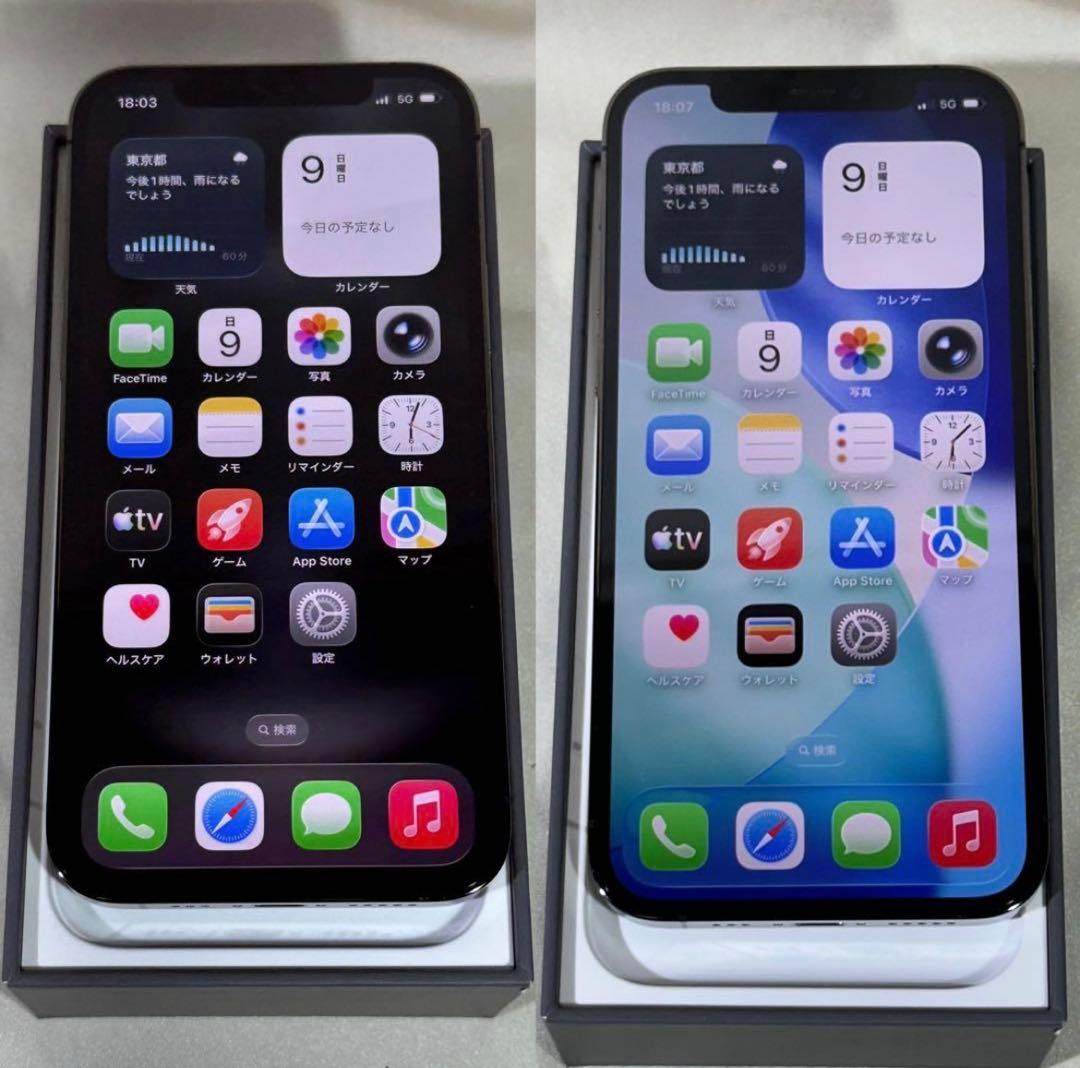 iPhone12 pro 128GB グラファイト バッテリー100%表示 良品