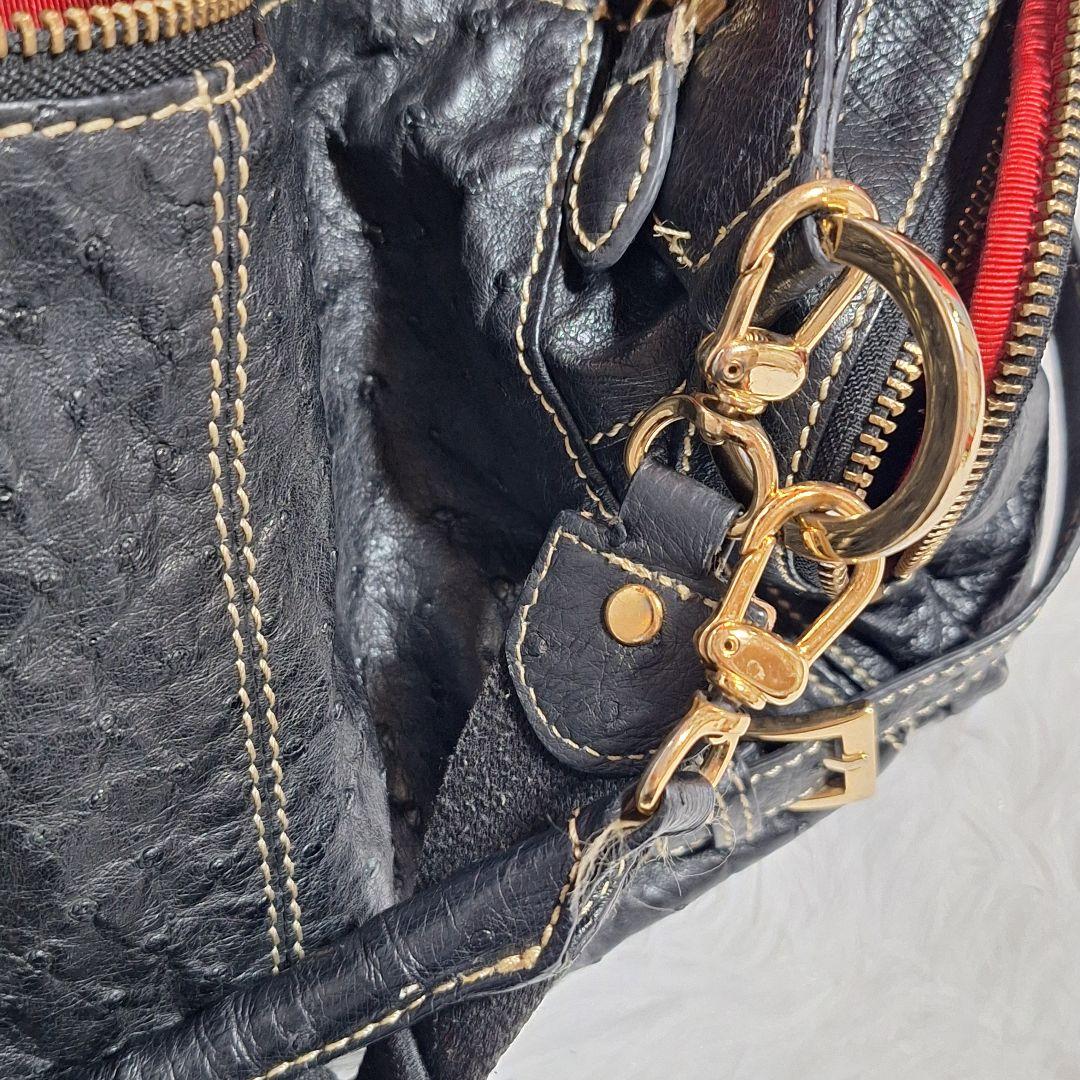 y2k grunge coquette 2way ショルダー バック ブラック